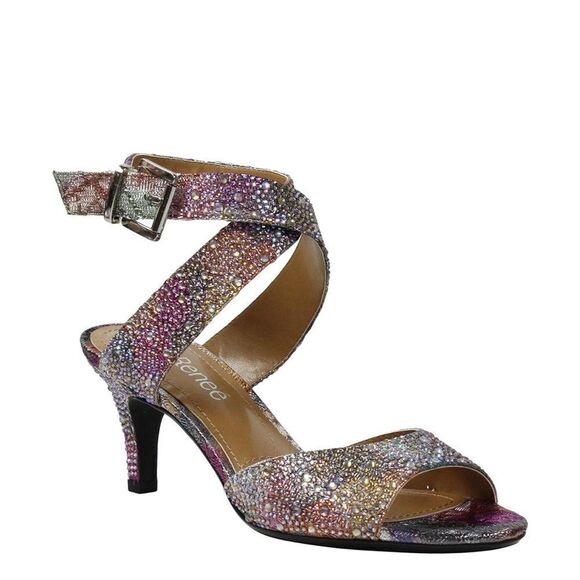 Gorgeous! Bejeweled J. Renee dancing sandals - Picture 1 of 8